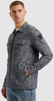 PME Legend Overshirt 2 Tone Slub Navy Donkerblauw - XL