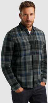 PME Legend Overshirt Dobby Ruit Zwart Grijs - 3XL