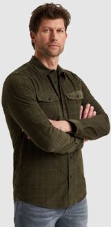 PME Legend Overshirt Fine Corduroy Beluga Groen Donkergroen - M,XL