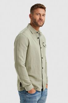PME Legend Overshirt Linnen Kaki Khaki