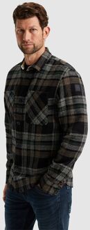 PME Legend Overshirt Ruit Zwart Grijs - XL