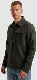 PME Legend Overshirt Wool Blend Herringbone Grijs Antraciet - 3XL,L,XL,XXL