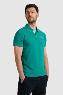 PME Legend Piqué Poloshirt Logo Groen