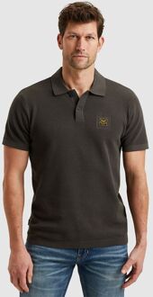 PME Legend Poloshirt Knitted Beluga Groen Taupe