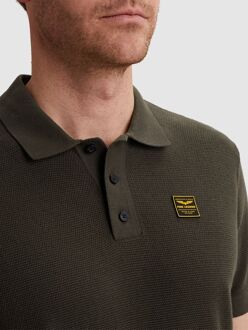 PME Legend Poloshirt Knitted Structure Groen Donkergroen - 3XL,L,M,XL,XXL