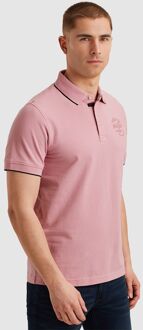 PME Legend Poloshirt Piqué Logo Roze