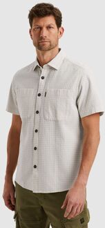 PME Legend Short Sleeve Overhemd Dobby Off White Wit