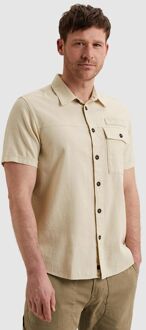 PME Legend Short Sleeve Overhemd Ecru Beige - 3XL,L,M,XL,XXL