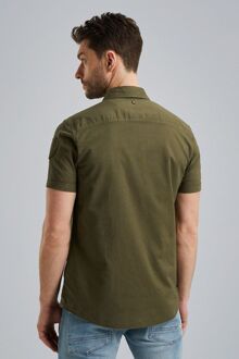 PME Legend Short Sleeve Overhemd Linnen Groen - 3XL,L,M,XL,XXL