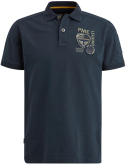 PME Legend Short sleeve polo pique Blauw heren Navy - 3XL,XL,M,L,XXL