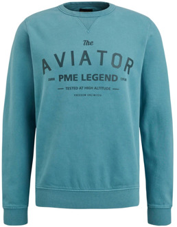 PME Legend Spray Design Crewneck Sweatshirt PME Legend , Blue , Heren - 2Xl,Xl,L,M,3Xl