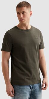 PME Legend T-Shirt Jacquard Stripe Beluga Groen Donkergroen - 3XL,L,M,XL,XXL