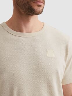 PME Legend T-Shirt Jacquard Stripe Ecru Beige - 3XL,L,M,XL,XXL