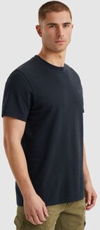 PME Legend T-Shirt Jacquard Stripe Navy Blauw