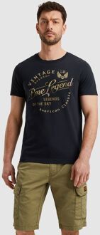 PME Legend T-Shirt Logo Artwork Navy Blauw - M