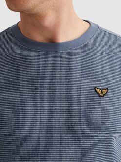 PME Legend T-Shirt Two Tone Texture Bijou Blue Blauw - 3XL,L,M,XL,XXL