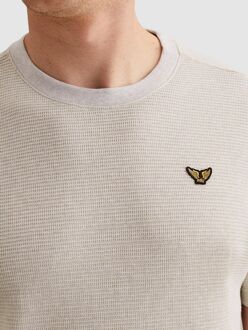 PME Legend T-Shirt Two Tone Texture Ecru Beige - 3XL,L,M,XL,XXL