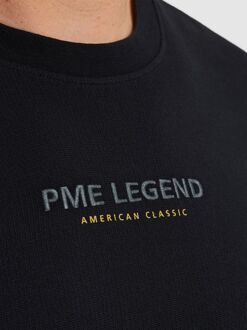 PME Legend T-Shirt Waffle Logo Navy Blauw - 3XL,L,M,XL