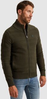 PME Legend Vest Structure Knit Beluga Groen Donkergroen - XL,XXL