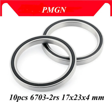 PMGN 10PCS ABEC-5 6703-2RS High quality 6703RS 6703 2RS RS 17x23x4 mm ultra-thin Rubber seal Deep Groove Ball Bearing