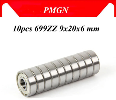 PMGN 10PCS ABEC-5 699ZZ 699Z 699 ZZ 9x20x6 mm High quality Miniature Ball Bearings 619/9ZZ Balinera L2090ZZ 9*20*6