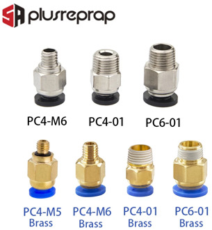 Pneumatic Connectors Bowden Extruder J-head Hotend for OD 4mm or 6mm PTFE Tube Quick Coupler j-head Fittings 3D Printer Parts
