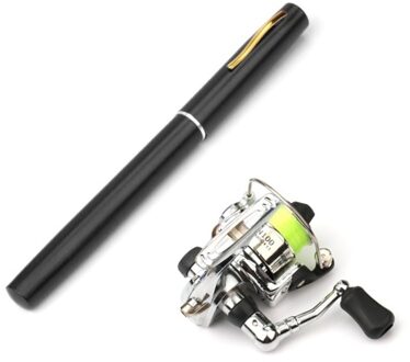Pocket Collapsible Fishing Rod Reel Combo Mini Pen Fishing Pole Kit Telescopic Fishing Rod Spinning Reel Combo Kit
