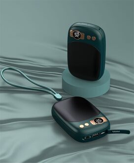 Pocket Hand Warmer Power Bank 20000Mah Poverbank Draagbare Oplader Externe Batterij Voor Iphone 12 Samsung S20 Xiaomi Mi Powerbank groen