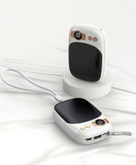 Pocket Hand Warmer Power Bank 20000Mah Poverbank Draagbare Oplader Externe Batterij Voor Iphone 12 Samsung S20 Xiaomi Mi Powerbank wit