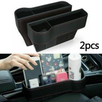 Pocket Opbergdoos Organizer Abs + Pu Lederen Houder Vervangende Onderdelen Accessoires Auto 2 Stuks