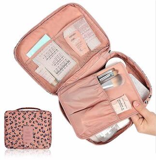 Pockettrip Clear Cosmetische Make-Up Tas Toilettas Reizen Kit Organizer Leopard # W