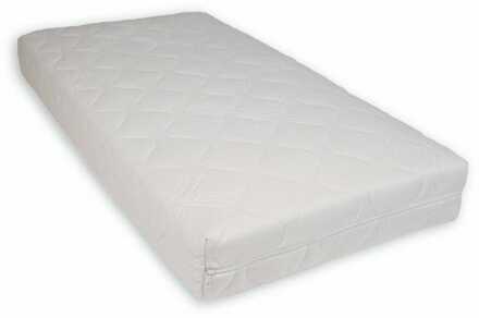 Pocketveer Matras - Kindermatras Bamboe - 60 x 120 - Wit