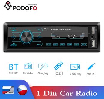 Podofo Autoradio 1Din Auto Stereo Afstandsbediening Digitale Bluetooth Audio Muziek Touch Screen Auto Radio Mp3 Speler Usb/sd/AUX-IN