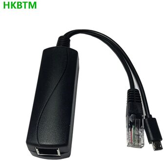 Poe Om 5V Dc Type C Power Over Ethernet 48V Naar 5V 12W Actieve Poe Splitter Micro usb Plug Voor Raspberry Pi Ip Camera 5V type-C