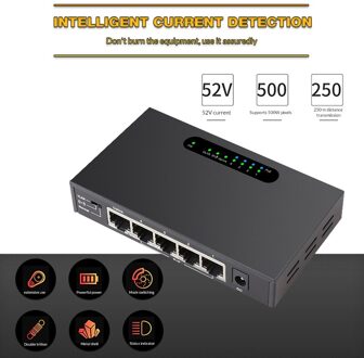Poe Switch 5 port 10/100 Mbps met 4-port POE voeding netwerk switch 100 M uplink netwerk poort met surveillance camera