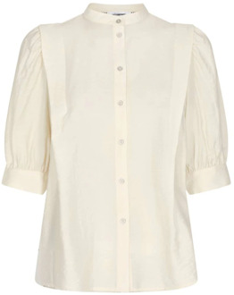 Poeder Pofmouw Blouse Co'Couture , White , Dames - XL