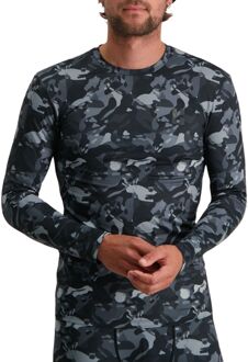 Poederbaas Camo Thermo shirt Heren zwart - grijs - XL