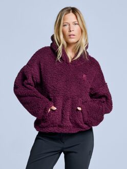 Poederbaas Fluffy Hoodie Dames Four Seasons Bordeaux-XL - XL