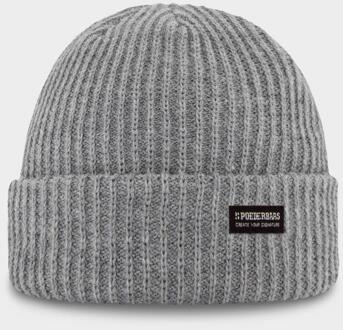 Poederbaas Muts Royal Rib Beanie Grijs - One size