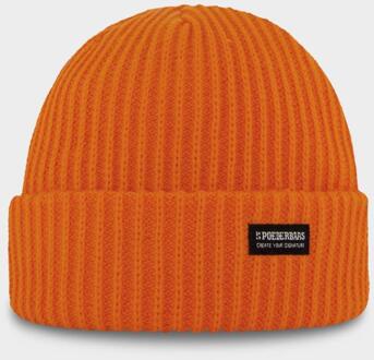 Poederbaas Muts Royal Rib Beanie Orange - One size