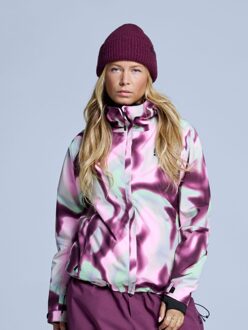 Poederbaas Ski-jas Dames Arty 2L Insulated Tie Dye Pink Multi-M Tie Dye Pink Green