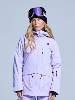 Poederbaas Ski-jas Dames Freeride 3L Hardshell Lila-XS - XS