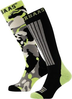 Poederbaas Skisokken 2-pack Camo Black -43/46 - 43/46