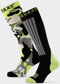 Poederbaas Skisokken 2-pack Camo Black -43/46 - 43/46
