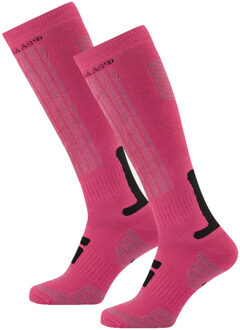 Poederbaas Skisokken 2-pack Pink-39/42 - 39/42