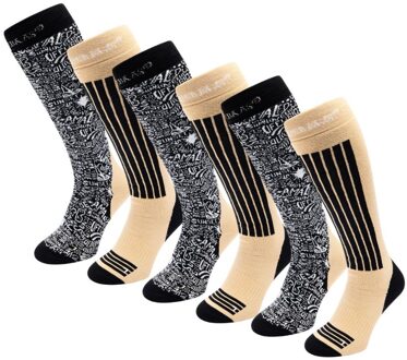 Poederbaas Skisokken 6-pack Black Multi-43/46 - 43/46