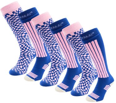 Poederbaas Skisokken Dames 6-pack Ballpoint Blue-39/42 - 39/42