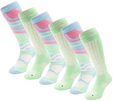 Poederbaas Skisokken Dames 6-pack Ice Blue-35/38 - 35/38