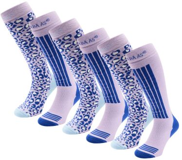 Poederbaas Skisokken Dames 6-pack Lila-39/42 - 39/42