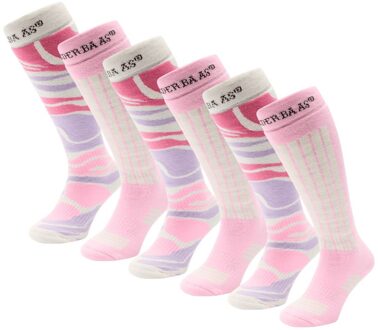 Poederbaas Skisokken Dames 6-pack Powder Rose-35/38 - 35/38